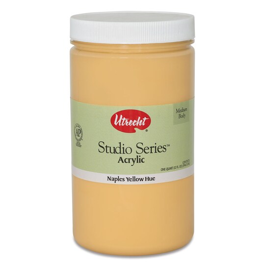 Utrecht; Utrecht Studio Series Acrylic Paint - Naples Yellow Hue, Quart; Category:Open Stock Acrylic Paint; Image:1